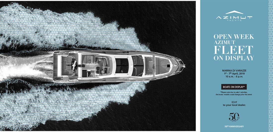 Открытая неделя Azimut Yachts с 01 по 07 апреля 2019
