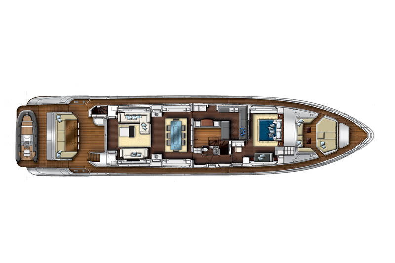 Главная палуба Azimut Grande 100
