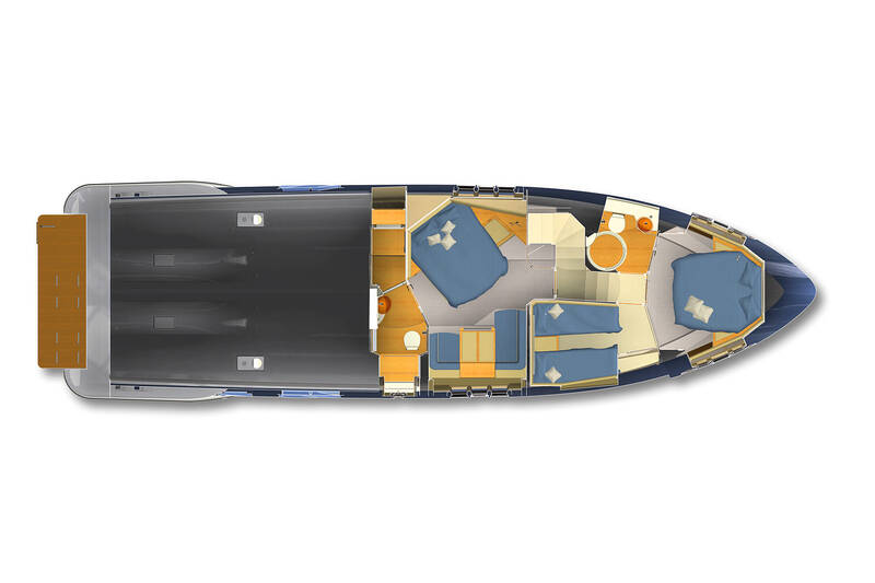 Нижняя палуба Azimut Flybridge 60