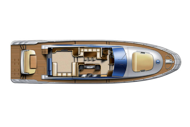 Главная палуба Azimut Flybridge 70