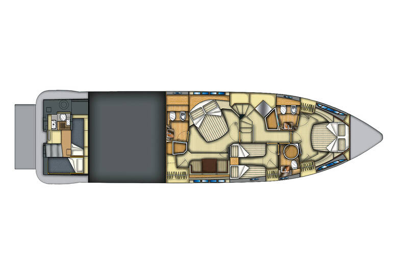 Нижняя палуба Azimut Flybridge 64