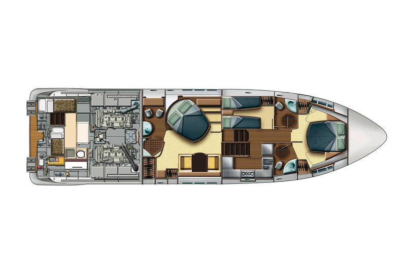 Нижняя палуба Azimut 62S Italia